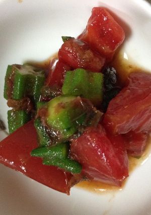 ◎トマトとオクラのおかか醤油和え-レシピのメイン写真