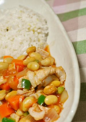 プレートランチ　ポークビーンズ-レシピのメイン写真