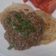 玉ねぎステーキのひき肉あんかけ