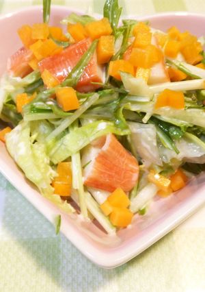 カニかまサラダ♪小粒にんじん入り♪-レシピのメイン写真