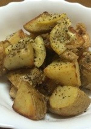 俺流！鶏皮とポテトの塩レモン炒め-レシピのメイン写真