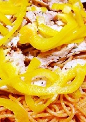 小悪魔チキンのトマトパスタ-レシピのメイン写真