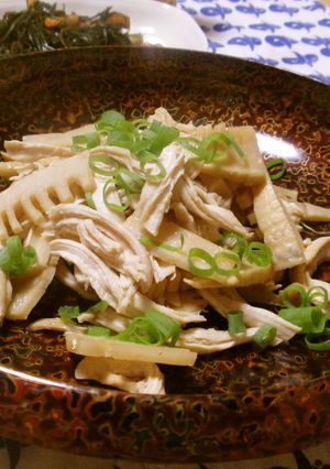 蒸し鶏のメンマ風たけのこ和え-レシピのメイン写真