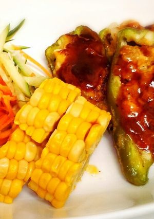 簡単!めちゃ旨♪ハンペン&ピーマン肉詰め-レシピのメイン写真