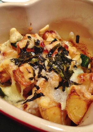 麺つゆで☆じゃがズッキーニの和風チーズ焼-レシピのメイン写真