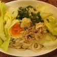 讃岐うどんで冷やしサラダうどん