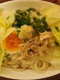 讃岐うどんで冷やしサラダうどん