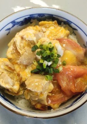 トマトの親子丼-レシピのメイン写真