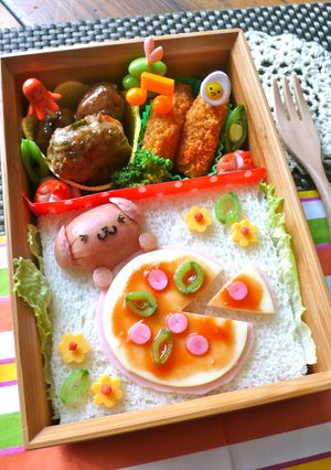 キャラ弁おかず　ハムとチーズでピザデコ！-レシピのメイン写真