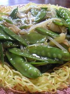 キヌサヤあんかけ焼きそば-レシピのメイン写真