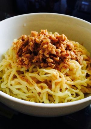 肉味噌+材料3つで超簡単汁なし坦々麺!!-レシピのメイン写真