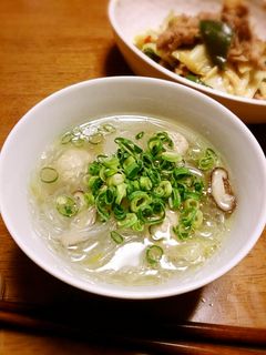 簡単!肉団子と春雨のスープ-レシピのメイン写真