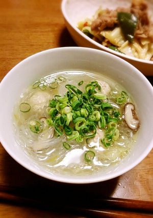 簡単！肉団子と春雨のスープ-レシピのメイン写真