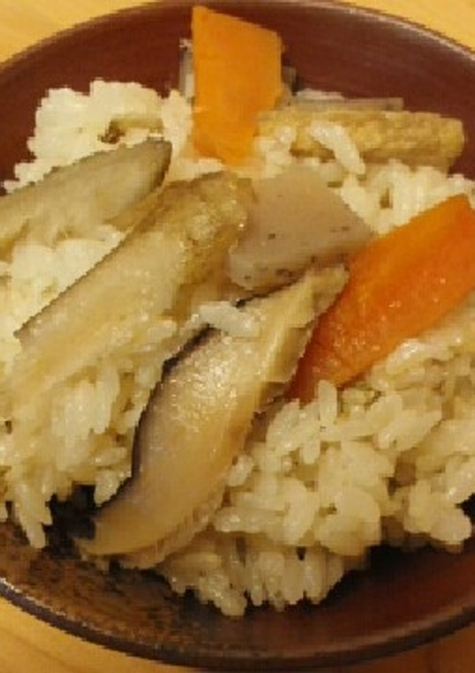 ごぼうの煮物リメイク炊き込み御飯-レシピのメイン写真