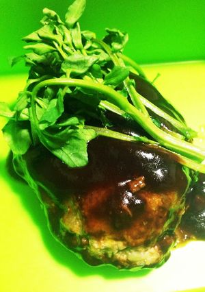 旨!ソースが美味しい玉ねぎハンバーグ-レシピのメイン写真