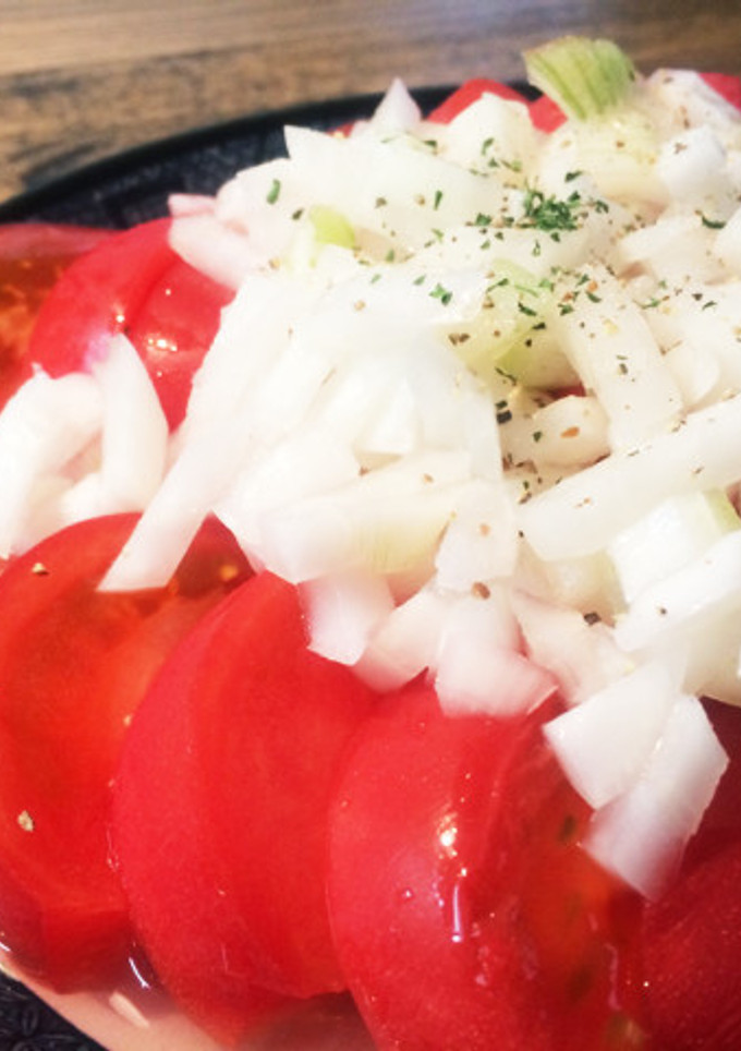 延命酢で簡単！トマトと玉ねぎのマリネ-レシピのメイン写真