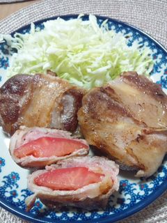 簡単♪豚肉のトマトとチーズの包み焼き☆-レシピのメイン写真