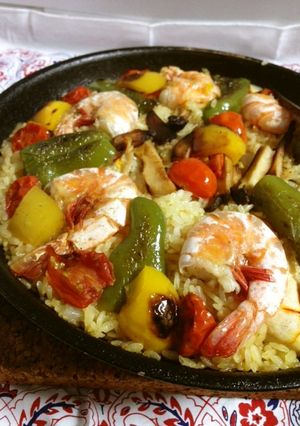 暑い日食欲upフライパンで簡単☆パエリア-レシピのメイン写真