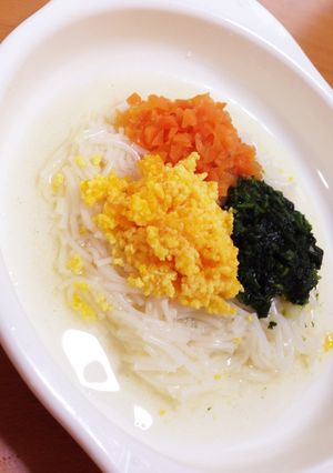 7〜8ヶ月離乳食 / 3種のそうめん-レシピのメイン写真