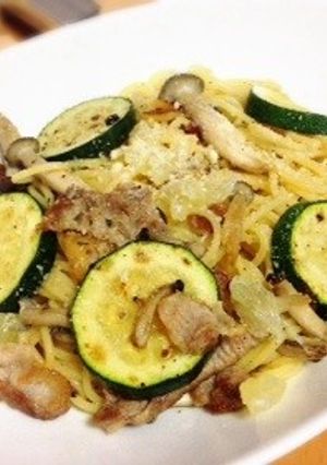 ズッキーニと豚肉のさっぱりパスタ-レシピのメイン写真