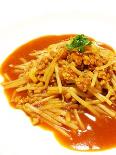 ご飯がすすむ!蒸しもやしの麻婆あん-レシピのメイン写真