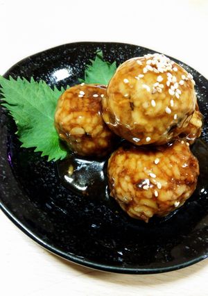 卵不使用！ご飯でかさまし！てりぽん肉団子-レシピのメイン写真