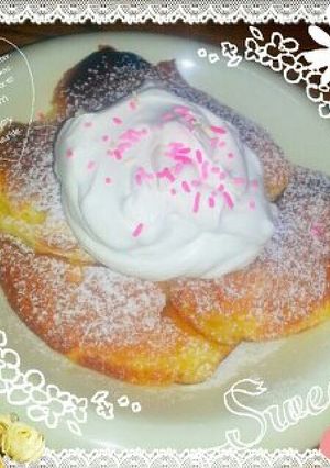 ふわふわ♡生クリとメレンゲのパンケーキ-レシピのメイン写真