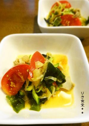 豚しゃぶマリネとゆで汁でスープ-レシピのメイン写真