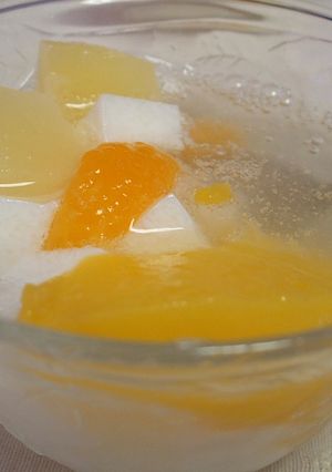 牛乳寒でフルーツポンチ-レシピのメイン写真