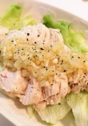 レモン塩ドレッシング（鶏むね肉の蒸し鶏）-レシピのメイン写真