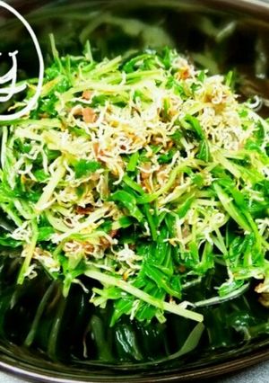 水菜とカリカリじゃこの梅ポン酢和え-レシピのメイン写真