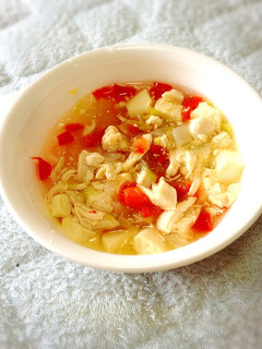 離乳食中期〜 ササミと豆腐の野菜スープ-レシピのメイン写真