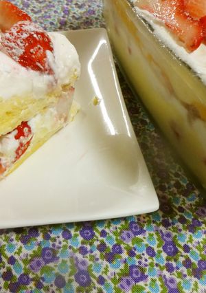 たっぷり苺のボックスケーキ♪-レシピのメイン写真