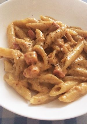 角切りベーコンのみそクリームパスタ-レシピのメイン写真