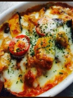 たっぷり夏野菜のトマトクリームグラタン-レシピのメイン写真