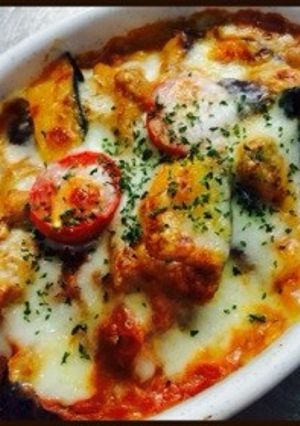 たっぷり夏野菜のトマトクリームグラタン-レシピのメイン写真