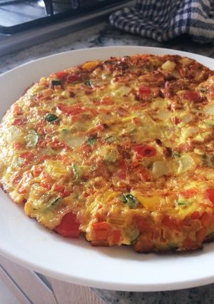 あまり野菜消費 簡単スパニッシュオムレツ-レシピのメイン写真