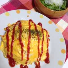 รูปของ 野菜盛り盛りオムライス