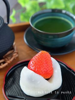 レンジで超簡単!切り餅でいちご大福-レシピのメイン写真