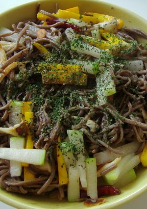 旬の野菜で！ペペロンチーノそばバージョン-レシピのメイン写真