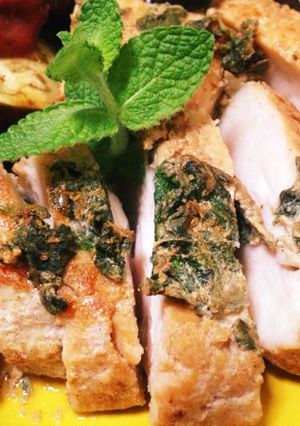 鶏胸肉のガーリックミント焼き-レシピのメイン写真