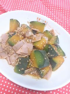 かぼちゃとハムのゴマ和え-レシピのメイン写真