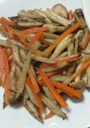 減塩☆ごぼうのバターきんぴら-レシピのメイン写真