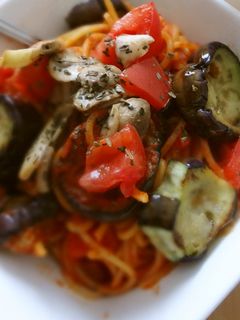 茄子とキノコのトマトパスタ☆-レシピのメイン写真