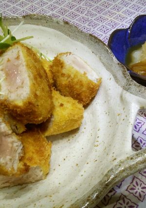 まぐろカツ　なめ茸おろしポン酢ソース-レシピのメイン写真