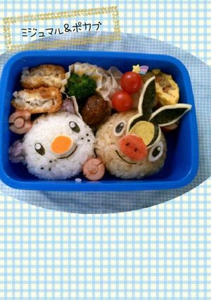 キャラ弁☆ポケモン☆ミジュマルとポカブ-レシピのメイン写真
