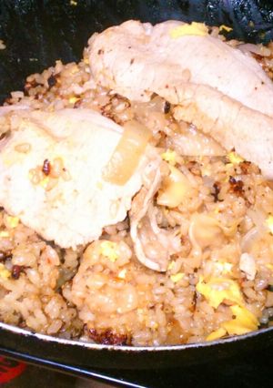 生姜焼きチャーハン風、パエリア-レシピのメイン写真