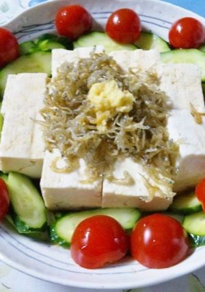 豆腐とちりめんじゃこのサラダ-レシピのメイン写真