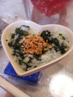離乳食後期 法蓮草粥納豆のせ-レシピのメイン写真