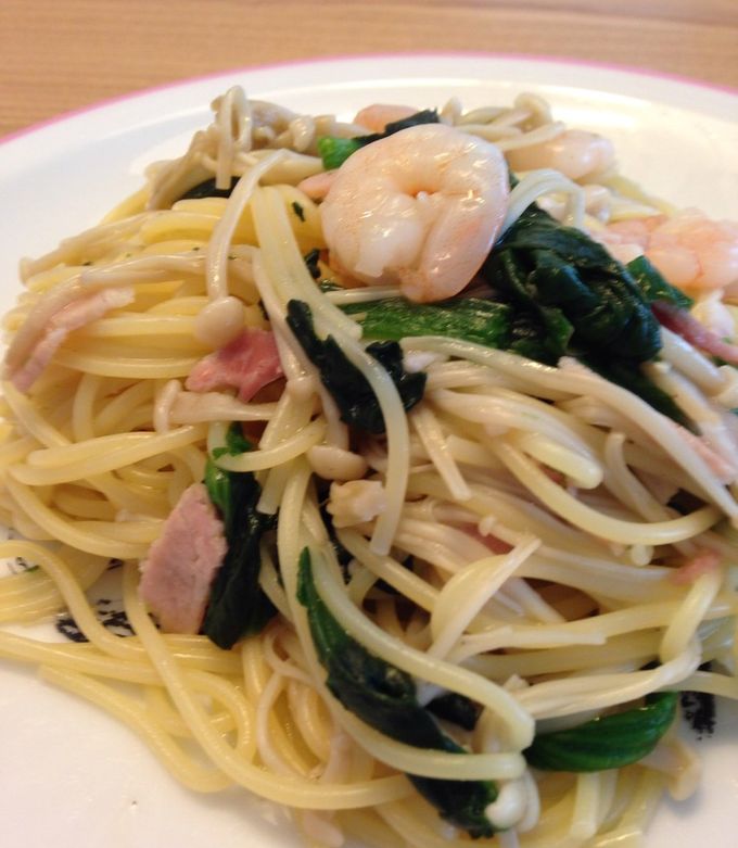 ほうれん草とエビの和風パスタ by りくりなまま 【クックパッド】 簡単